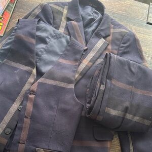 Kids Plaid Vest and Jacket Set